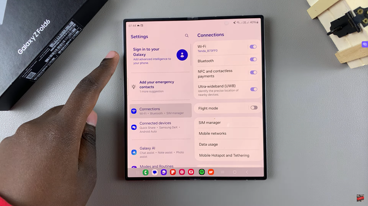 Add Samsung Account To Samsung Galaxy Z Fold 6