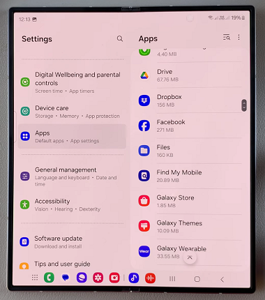 Apps On Galaxy Z Fold 6