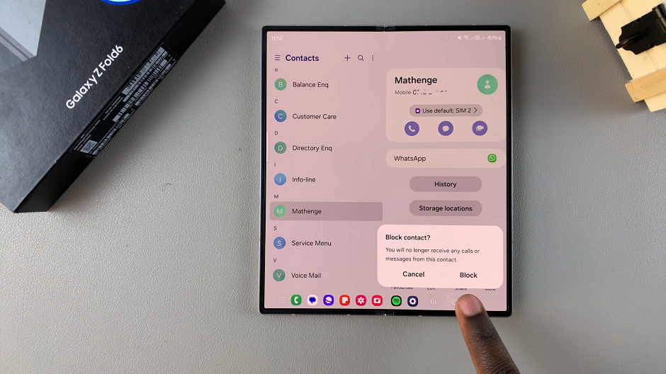 Block Phone Number / Contact On Galaxy Z Fold 6