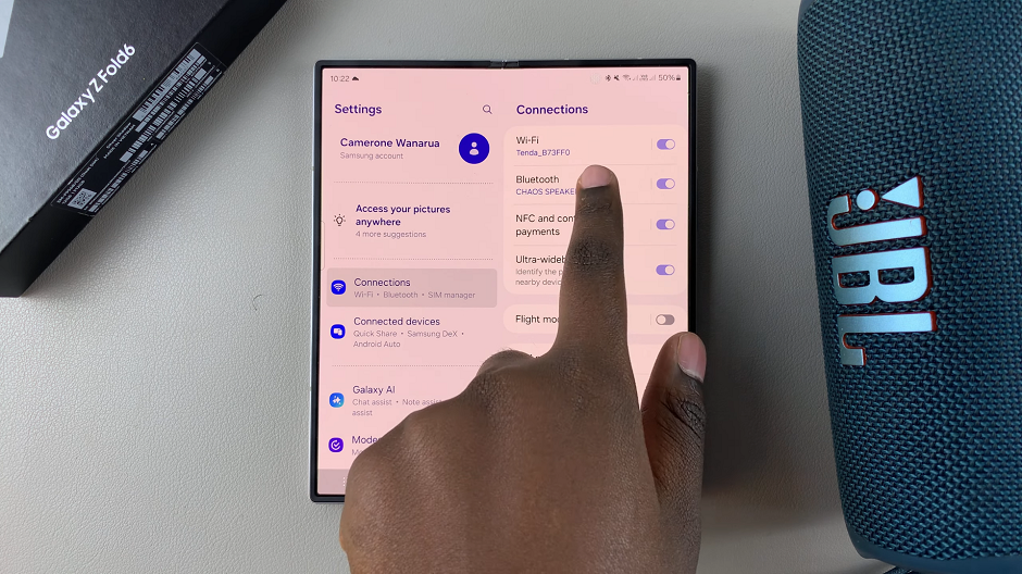 Bluetooth Settings On Galaxy Z Fold 6