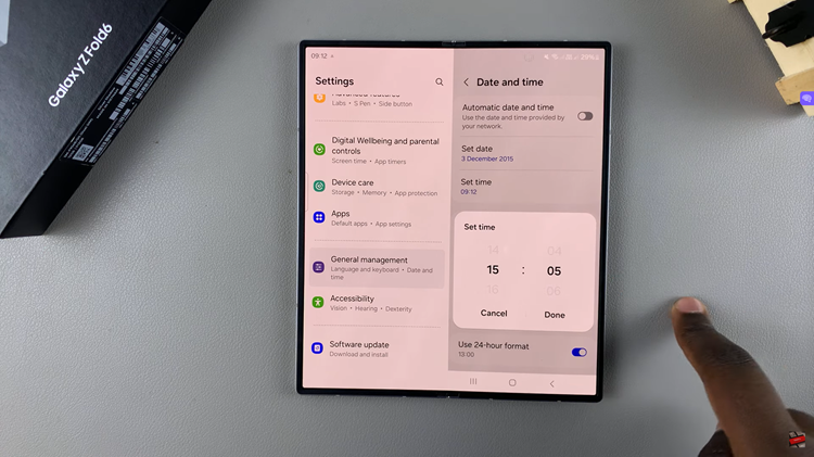 Change Time On Samsung Galaxy Z Fold 6