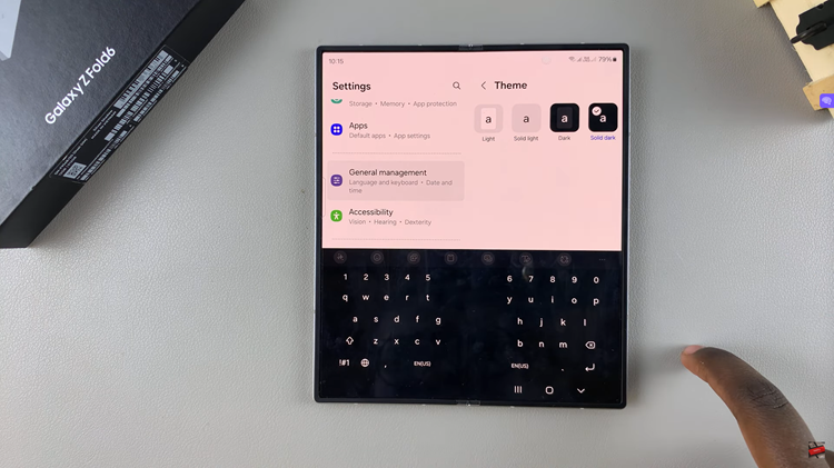 Change Keyboard Theme On Samsung Galaxy Z Fold 6