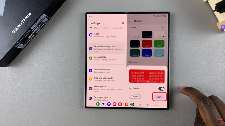 Change Keyboard Theme On Samsung Galaxy Z Fold 6