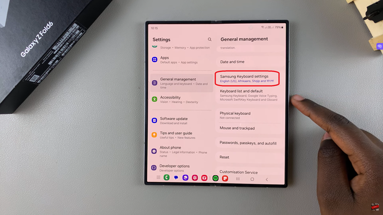 Change Keyboard Theme On Samsung Galaxy Z Fold 6