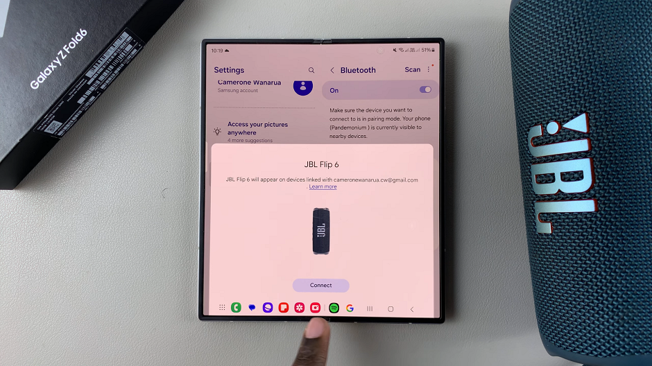 How To Connect JBL Flip6 To Galaxy Z Fold 6