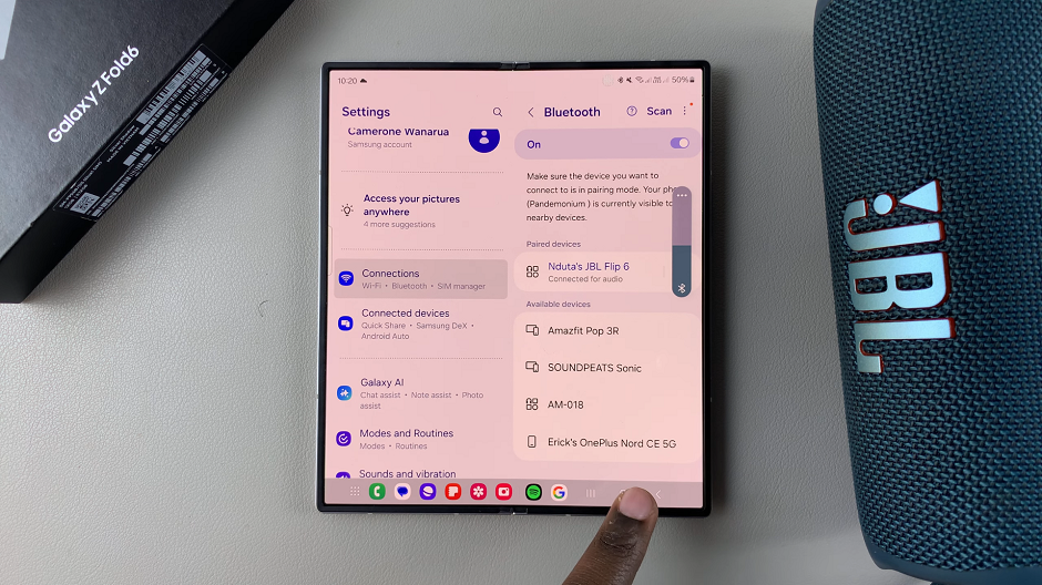Connect Bluetooth Speaker To Galaxy Z Fold 6