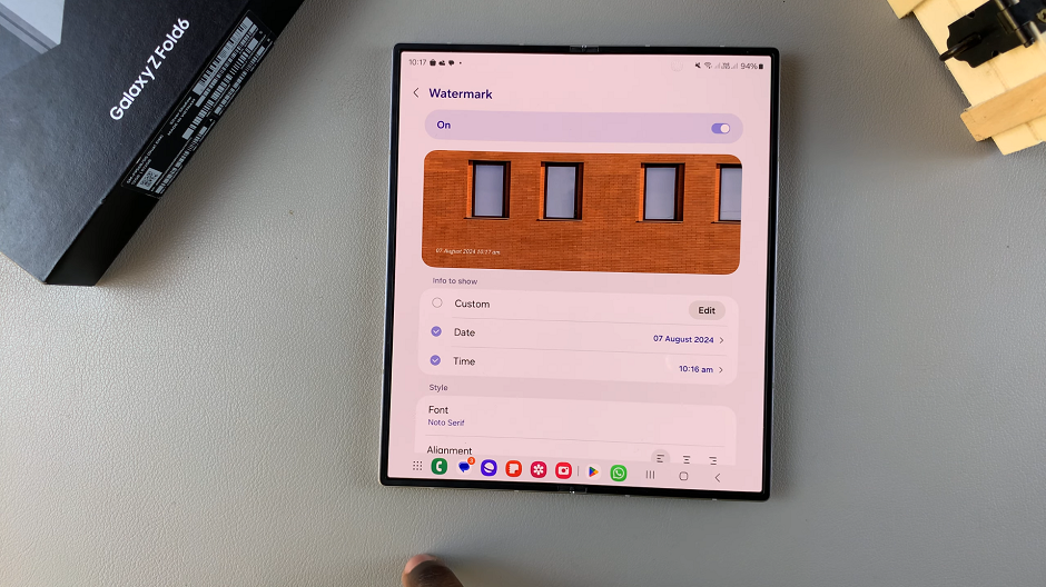 How To Add Date & Time To Photos On Galaxy Z Fold 6