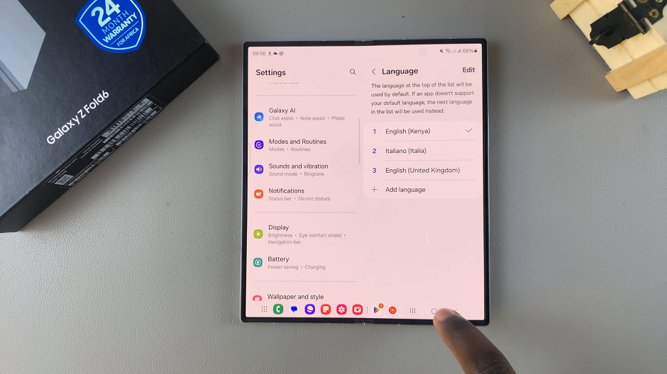 Revert To Default Language On Galaxy Z Fold 6