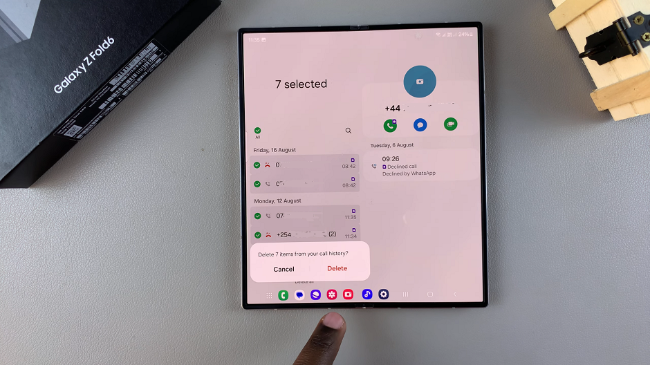 Clear Call Log History On Samsung Galaxy Z Fold 6