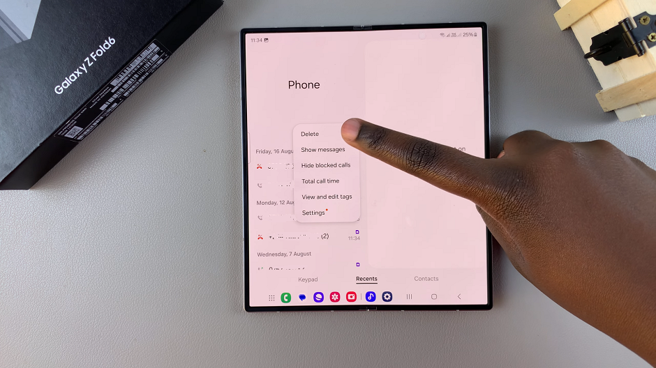 How To Clear Call Log History On Samsung Galaxy Z Fold 6