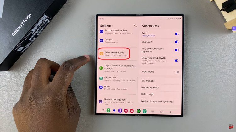 Enable Smart Suggestions On Samsung Galaxy Z Fold 6