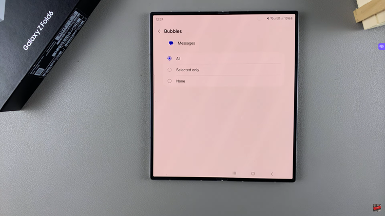 Enable Text Message Notification Bubbles On Samsung Galaxy Z Fold 6