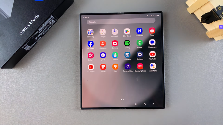 Enable  Apps Screen On Samsung Galaxy Z Fold 6