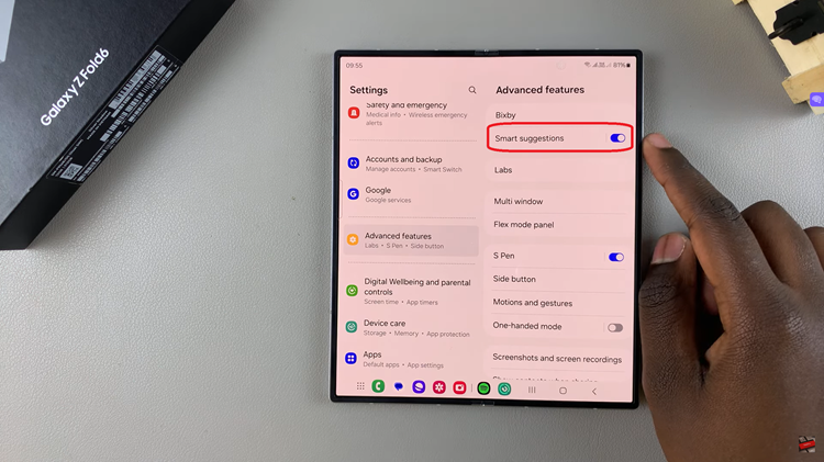 Enable Smart Suggestions For Keyboard On Samsung Galaxy Z Fold 6