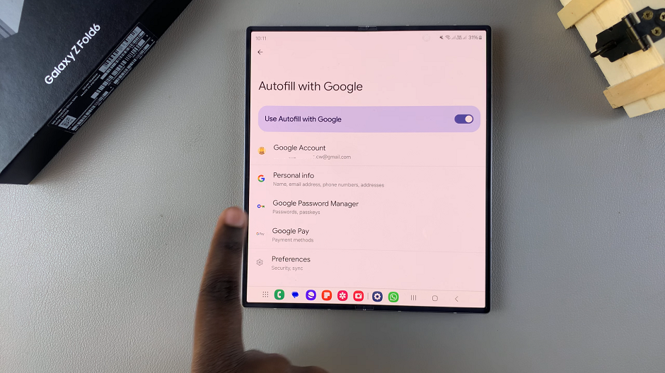 Google Password Manager On Galaxy Z Fold 6