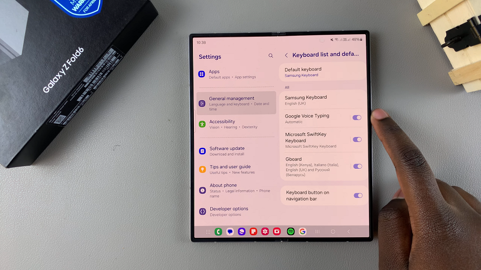 Google Voice Typing On Galaxy Z Fold 6