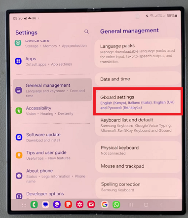 Gboard Settings On Galaxy Z Fold 6