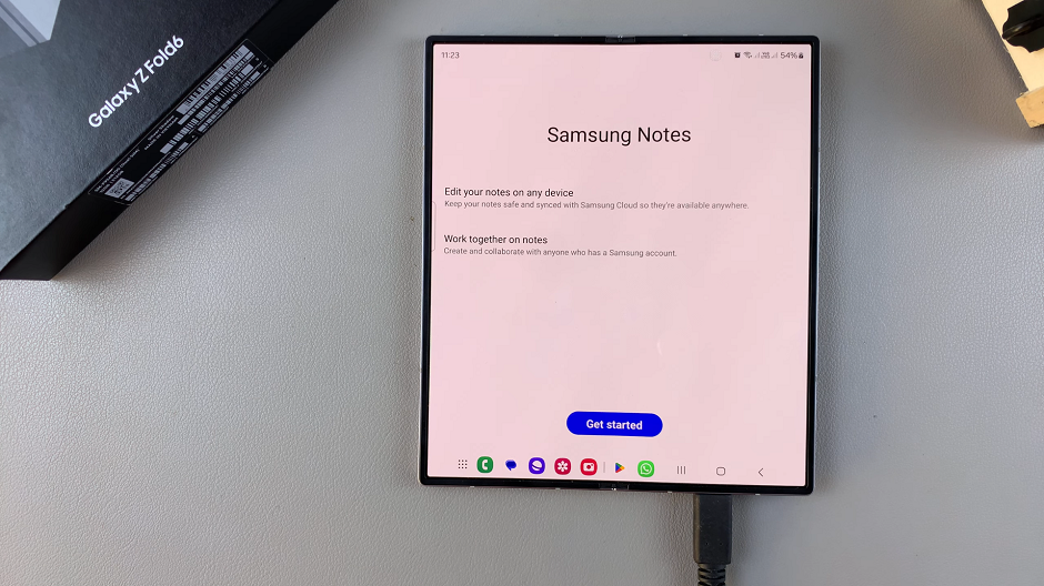 Cómo usar Samsung Notes en Samsung Galaxy Z Fold 6