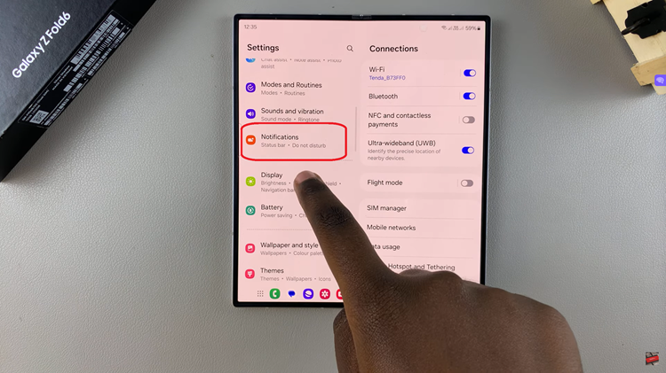 Hide Notification Contents On Lock Screen Of Samsung Galaxy Z Fold 6