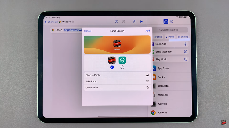 How To Add Google Chrome URL Shortcut To iPad Home Screen