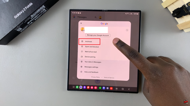 How To Archive & Unarchive Messages On Samsung Galaxy Z Fold 6