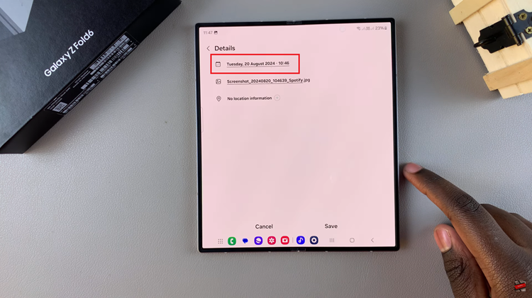 How To Change Date & Time On A Photo On Samsung Galaxy Z Fold 6