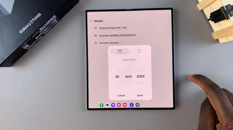 How To Change Date & Time On A Photo On Samsung Galaxy Z Fold 6