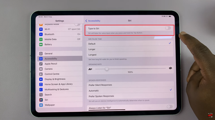 How To Enable Type To Siri On iPad