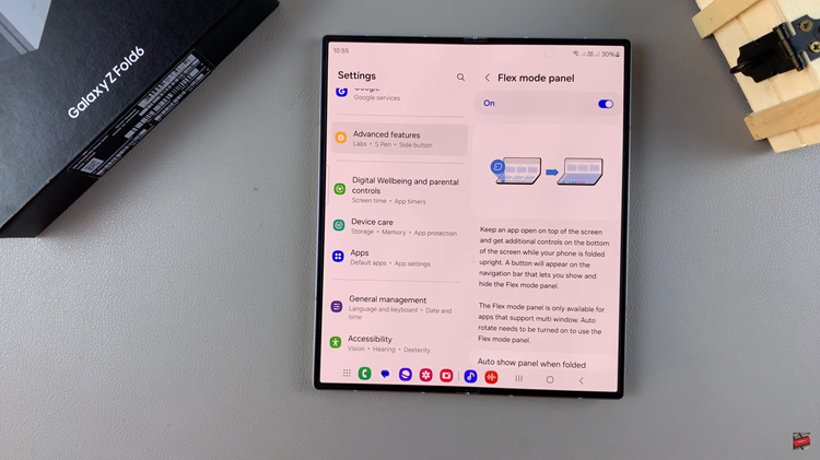 How To Enable & Use Flex Mode Panel On Samsung Galaxy Z Fold 6