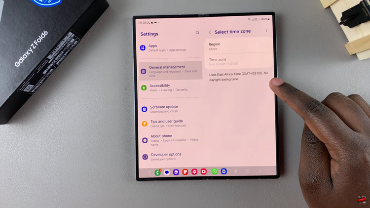How To Manually Change Region & Time Zone On Samsung Galaxy Z Fold 6