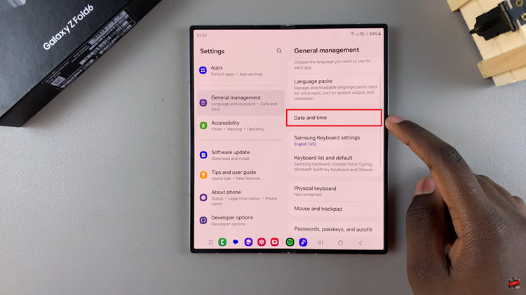 How To Manually Change Region & Time Zone On Samsung Galaxy Z Fold 6