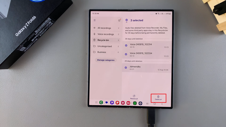 How To Permanently Delete Voice Recordings On Samsung Galaxy Z Fold 6