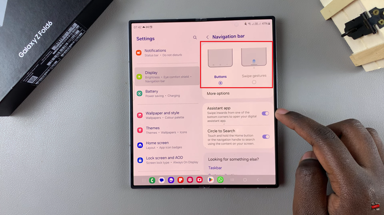 How To Switch Between Buttons & Gestures On Samsung Galaxy Z Fold 6