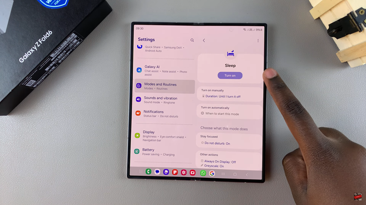 How To Turn ON/OFF Sleep Mode On Samsung Galaxy Z Fold 6