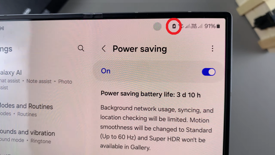 Turn ON Power Saving Mode On Galaxy Z Fold 6