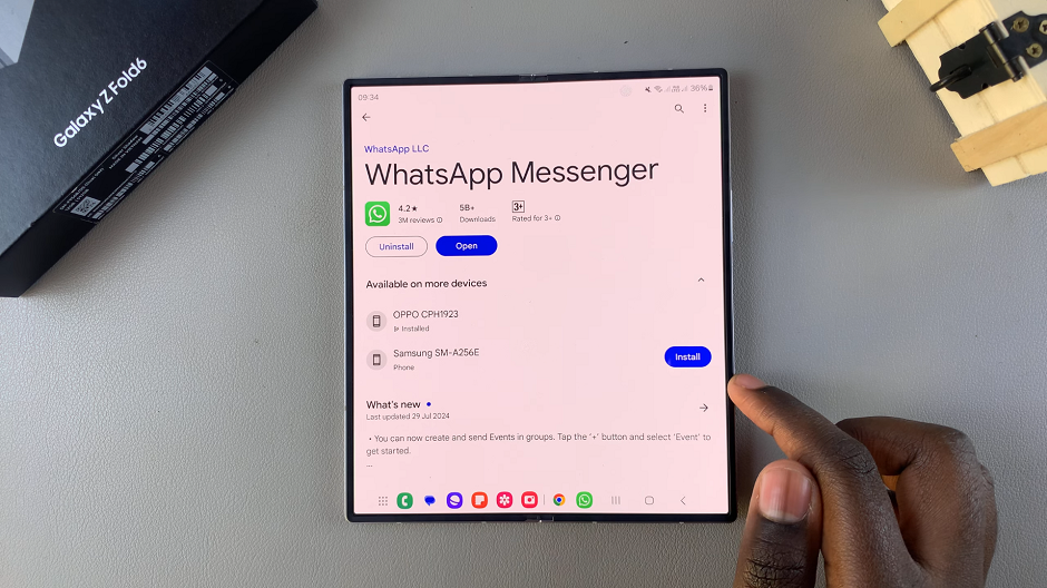 How To Install WhatsApp On Galaxy Z Fold 6