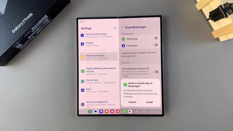 How To Set Up Two WhatsApp Accounts On Galaxy Z Fold 6