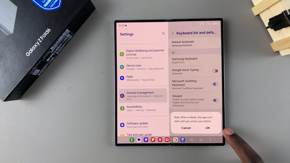 How To Enable / Disable Google Voice Typing On Galaxy Z Fold 6