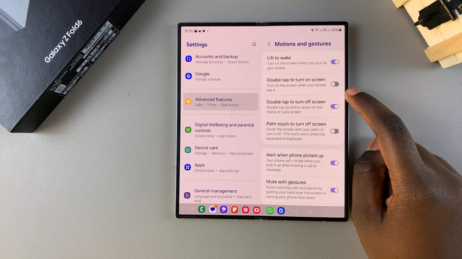 How To Disable Double Tap To Turn Screen ON On Galaxy Z Fold 6