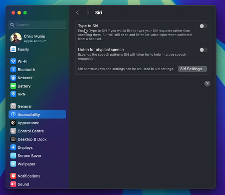 How To Disable Type To Siri On Mac