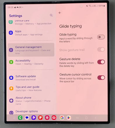 How To Disable 'Swipe To Type' On Keyboard Of Galaxy Z Fold 6