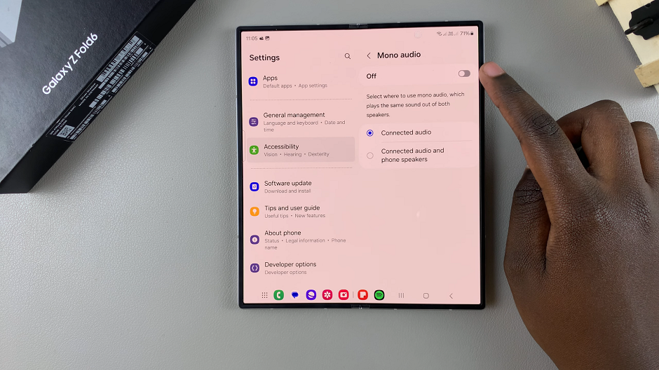 How To Disable Mono Audio On Galaxy Z Fold 6