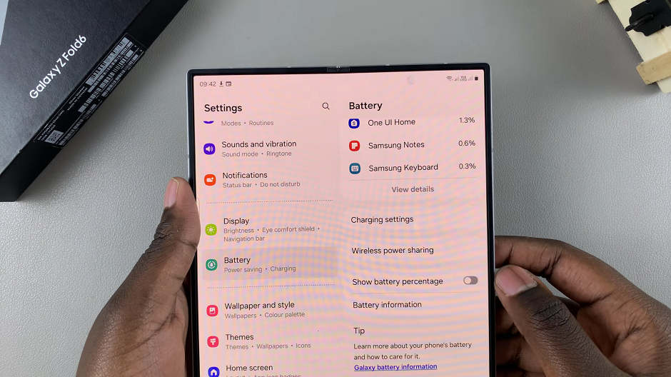 How To Hide Battery Percentage On Galaxy Z Fold 6