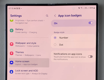 How To Disable Long Press App Icon To See Notifications On Galaxy Z Fold 6