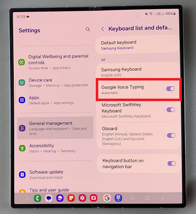 How To Enable Google Voice Typing On Galaxy Z Fold 6