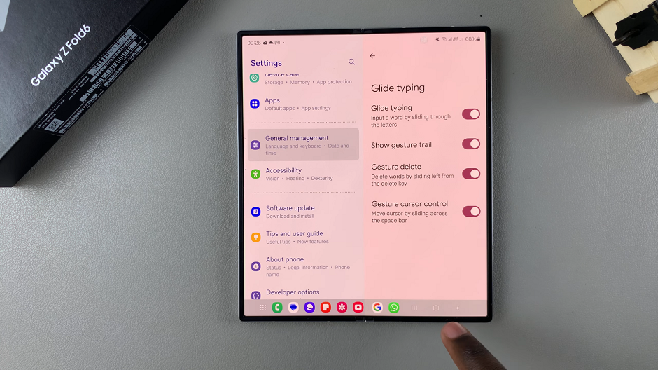 How To Enable 'Swipe To Type' On Keyboard Of Galaxy Z Fold 6