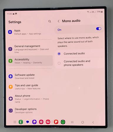 How To Enable Mono Audio On Galaxy Z Fold 6