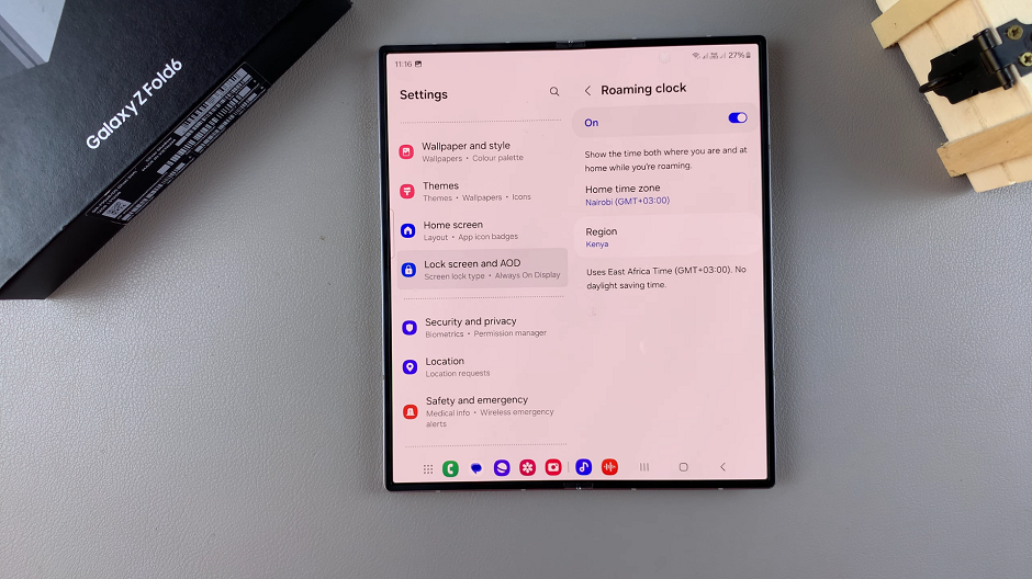 How To Enable Roaming Clock On Galaxy Z Fold 6