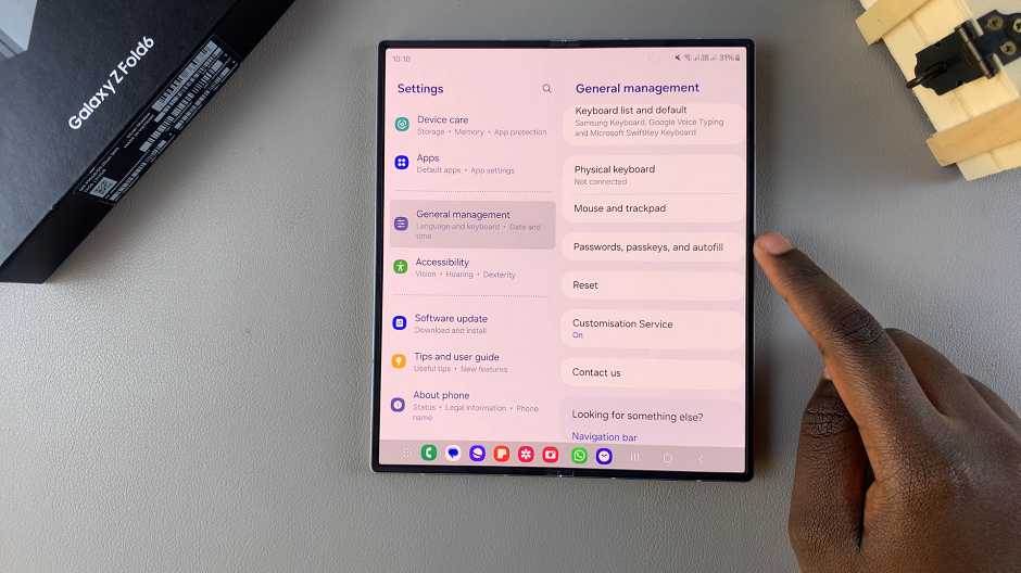 Passwords, Passkeys, and Autofill On Galaxy Z Fold 6