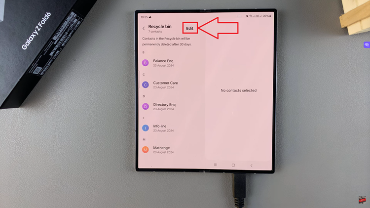 Permanently Delete Contacts On Samsung Galaxy Z Fold 6